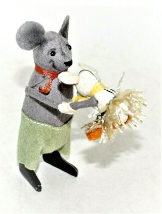 Vintage Schuco Hopsa Dancing Mouse With Ballerina Mouse Windup Germany