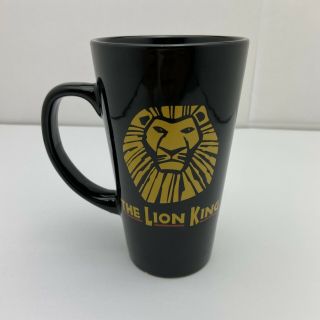 The Lion King Disney Broadway Musical Tall Black Mug Coffee Cup Collectible 6 "