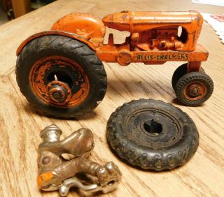Arcade Allis Chalmers Cast Iron Tractor 1930 Or To Restore.