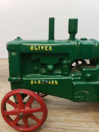 Vintage Oliver Hart Parr Cast Iron Model Tractor with Driver 2