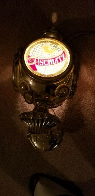 Vintage Schlitz Beer,  Wall Sconce Carriage Light,  Advertising Sign.