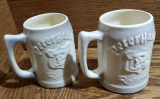 Meister Brau Beer Set Of 2 Peter Hand Brewery Promo Mugs Reserve Pottery Exc Co