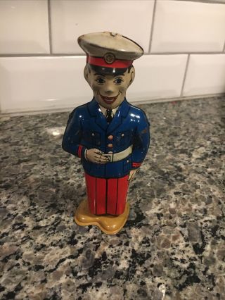 Antique Wind Up Tin Litho Toy Soldier By J.  Chein & Co.