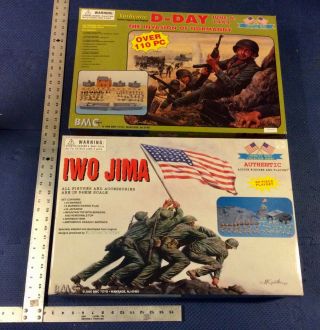 Ww2 D - Day Invasion Of Normandy,  Iwo Jima Playset Bmc Toys Factory Nib