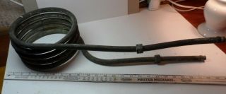 Vintage Copper water heating coil,  exchanger,  for wood stove etc,  g cond 3