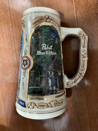 Pabst Blue Ribbon 1993 Limited Edition 100th Anniversary Stein Pabst Brewing Co. 2