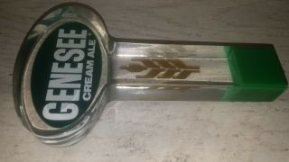 Vintage Genesee Cream Ale Tap Handle Keg Beer Lucite Euc
