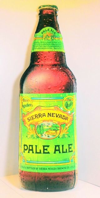 Sierra Nevada Pale Ale Bottle Tin Tacker Sign 23 " X7.  5 "