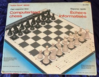 Rp3102 Vtg Radio Shack Tandy Computerized Chess Set 1650 60 - 2194 W/ Box
