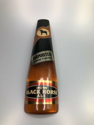 Vintage 1971 Canadian Import Dow Black Horse Ale 16 " Advertising Sign A1