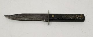 Vintage Imperial Providence Rhode Island Hunting Knife Antique Black Handle