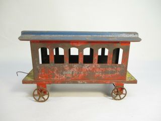 Early American Fallows Train Passenger Car Floor Toy 1800’s X5034