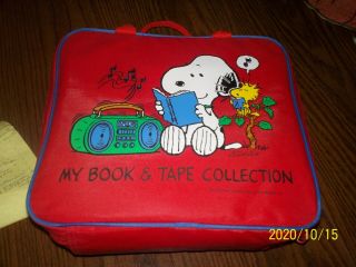 Vintage Audio Disney Read Along Books W/cassette - 2 Have Cds,  In Soft Snoopy Case
