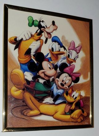 Walt Disney Mickey Mouse And Friends Print Picture Art Frame 8x10 Group Photo