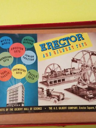 Vintage A.  C.  Gilbert & Co.  4 - 1/2 Erector Set 1954 2