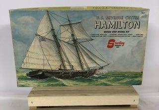 Vintage Sterling Models Us Revenue Cutter Hamilton Wooden Ship Model Kit 1:9