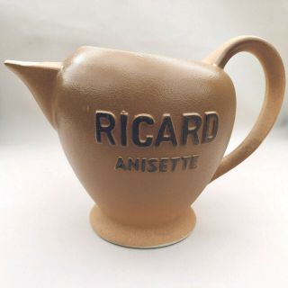 Vintage French Ceramic Stoneware Ricard Anisette Jug,  Home Bar Breweriana