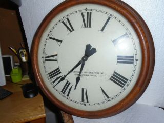 Vintage Standard Electric Time Co Wall Clock Oak Case Slave Clock - E532