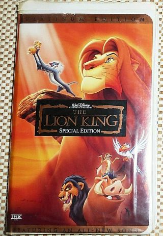 Vtg.  Lion King Special Edition Platinum Edition Vhs Tape Collectible Walt Disney