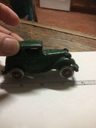 Austin Vintage 1930’s Cast Iron Toy 3 1/2” Long Colour Green