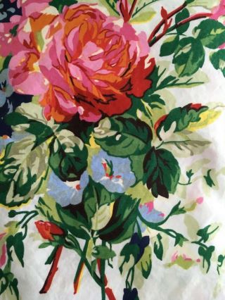 Vintage Ralph Lauren Belle Harbor Floral Queen Fitted Sheet Supima Cotton 350tc