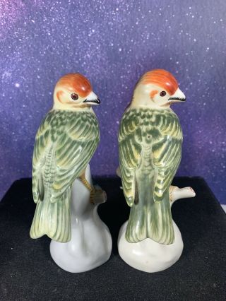 Vintage Mottahedeh Porcelain Saffron Finch Bird Figurines Italy 3
