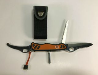 Victorinox Hunter Xt Orange Swiss Army Knife With Nylon Pouch Sheath Tool