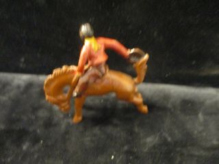 MANOIL BARCLAY GREY IRON COWBOY ON HORSE BUCKING BRONCO WESTERN RODEO C207 PA 3