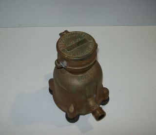 Vintage Badger Brass Water Meter 5/8a Usa,  Steampunk