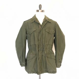 Vintage Men’s M - 1951 Army Field Jacket Shell - Korean War Dated 1952 Medium Long