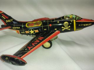 Yonezawa Japan Navy Black Knight Toy Friction Jet 3