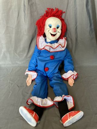 Vintage Bozo The Clown Ventriloquist 30” Doll Larry Harmon Eegee