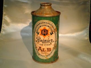 Rainier Old Stock Ale Cone Top Beer Can