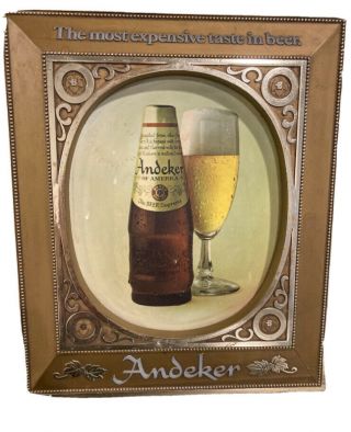 Vintage Andeker Beer - Light Up Sign.  Perfect For Bar 12” By 15” 2