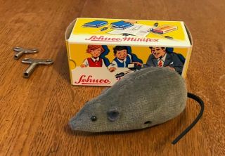 Vintage Schuco Mikifex Mouse Wind - Up Toy Made Western Germany Cond.  W/box