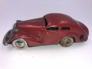 Red Made In France Vintage Schuco Wind Up Tin Toy Car 1001 Vgc