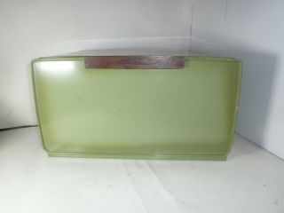 Vintage Breadbox Lincoln Beautyware Aluminum Avocado Green Shelf Organizer Metal