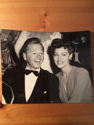 Ava Gardner Mickey Rooney Vintage Candid Photo