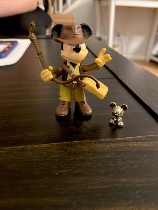 Disney 3 " Figure Mickey Mouse As Indiana Jones Figure