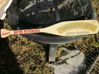 Leinenkugels Beer Wood Canoe Paddle Hanging Sign 1888 Bock Serving Seasonal