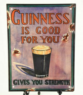 Goodness Is Good For You Gives You Strength Vintage Metal Bar Sign England 16x12