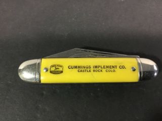 Usa Co.  John Deere Cummings Co.  Castle Rock Colo.  Pocket Knife.  2 Blades.