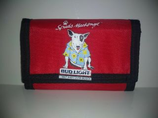 Vintage 1987 Anheuser - Busch Bud Light Spuds Mackenzie Bifold Hook & Loop Wallet