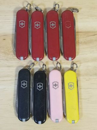 8 Victorinox Classic Sd 58mm Swiss Army Knives - Mixed Colors