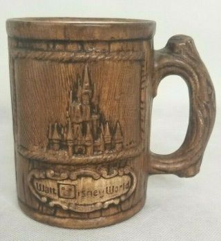 Walt Disney World Coffee Mug Magic Kingdom Castle Vintage Wood Tree Cup