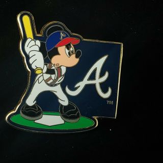 Disney Trading Pin 45152 Wdw Mickey Mouse Major League Baseball Atlanta Braves