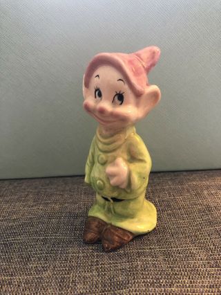 Vintage Walt Disney Productions Figurine Snow White Dopey Dwarf By Enesco Japan
