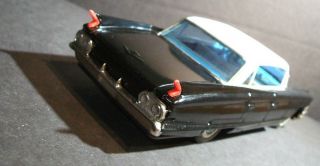 Bandai 1961 Cadillac Sedan Deville Hardtop Black Japan Tin Toy Car Friction