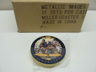 Case 12 Miller Beer 1855 - 1993 Birth Of A Nation Coasters Tin