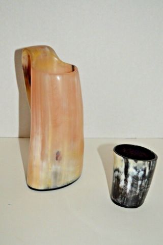 Viking Horn Tankard Mug And Shot Glass Set
